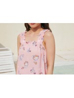 Kakao Friends - Apeach Ocean Vibe 粉紅上下裝無袖睡衣